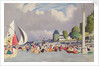 The Royal Yacht Squadron Club House, Cowes, at regatta time by John Everett
