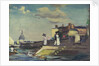 The Royal Yacht Squadron Club House, Cowes, at regatta time by John Everett