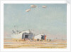 LSTs on the beach at Courseulles by Stephen Bone