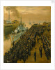 Arrival of second escort group of sloops at Liverpool by Stephen Bone