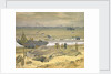 View of Courseulles with DUKWs landing stores by Stephen Bone