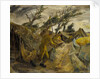 Royal Marine gunners in a cornfield by Leslie Cole