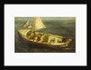 A ship's boat at sea by Richard Ernst Eurich