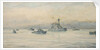 The Greek cruiser 'Averoff' and escorts by Rowland John Robb Langmaid