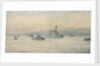 The Greek cruiser 'Averoff' and escorts by Rowland John Robb Langmaid