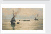 Picking up survivors from a sinking U-boat by Rowland John Robb Langmaid