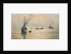 Picking up survivors from a sinking U-boat by Rowland John Robb Langmaid