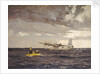 A Sunderland flying boat rescuing the crew of a Liberator by Norman Wilkinson