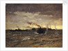 Raider in sight: convoy dispersing by Norman Wilkinson