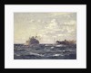 A rescue tug approaching a steamship by Norman Wilkinson