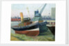 The tug 'Agama' at Greenwich by Anne Christopherson