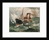 Gale force 8: trawler in a rough sea by Harry Hudson Rodmell