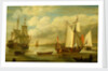 A Dutch states yacht by Lieve Pietersz Verschuier