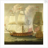 Two views of an East Indiaman of the time of King William III by Isaac Sailmaker