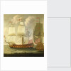 Two views of an East Indiaman of the time of King William III by Isaac Sailmaker