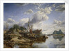 Gabbarts and iron-ship yard, Dumbarton by Samuel Bough