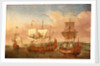 The 'Peregrine' and other Royal yachts off Greenwich circa 1710 by Jan Griffier