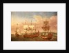 The 'Peregrine' and other Royal yachts off Greenwich circa 1710 by Jan Griffier