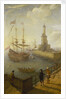 A Spanish three-decker at anchor off Naples by Abraham Willaerts