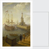 A Spanish three-decker at anchor off Naples by Abraham Willaerts