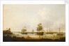 Ships off the gun wharf at Portsmouth, 1770 by Dominic Serres the Elder