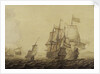 Action between Dutch and English ships by Heerman Witmont