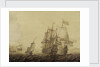 Action between Dutch and English ships by Heerman Witmont