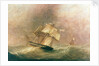 HMS 'Pique' in a gale during her return to England by John Christian Schetky