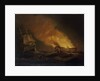 Loss of the East Indiaman 'Kent': the burning hulk, 1 March 1825 by Thomas Luny
