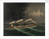 The coolie ships 'Mersey' (1894) and 'Volga II' (1892) in a gale by Chinese School