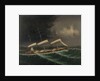 The coolie ships 'Mersey' (1894) and 'Volga II' (1892) in a gale by Chinese School