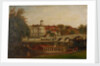 A city livery company barge on the Thames at Richmond by British School