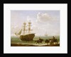 A beached Collier Unloading into Carts by Julius Caesar Ibbetson