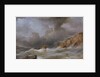 Wreck of a ship off a rocky coast by Samuel Walters