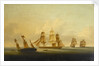 End of the action between HMS 'Arrow' and 'Acheron' and the French frigates 'Hortense' and 'Incorruptible' by Francis Sartorius