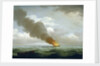 The Luxborough galley burnt nearly to the water, 25 June 1727 by John Cleveley