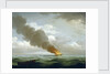 The Luxborough galley burnt nearly to the water, 25 June 1727 by John Cleveley