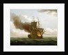 The Luxborough galley on fire, 25 June 1727 by John Cleveley