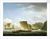 The yawl of the Luxborough galley arriving in Newfoundland, 7 July 1727 by John Cleveley