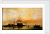 A Danish ship and other vessels becalmed by William McAlpine