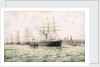 The White Star Line steamship 'Adriatic' leaving Liverpool by George Parker Greenwood