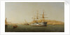 HMS 'Alexandra' leaving Malta by G. Gianni