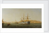HMS 'Alexandra' leaving Malta by G. Gianni