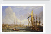 Scene in Plymouth sound in August 1815 by John James Chalon
