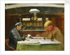 The Birkdale', showing the saloon with captain and mate by John Everett