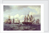 The ship 'Castor' and other vessels in a choppy sea by Thomas Luny
