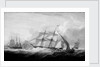 HMS 'Columbine' and other vessels off Lisbon by John Christian Schetky