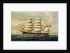 The barque J H Marsters in full sail by William Horde Yorke