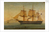 The frigate HMS 'Liffey' by Tommaso de Simone