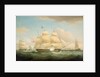 The East Indiamen 'Minerva', 'Scaleby Castle' and 'Charles Grant' by Thomas Whitcombe
